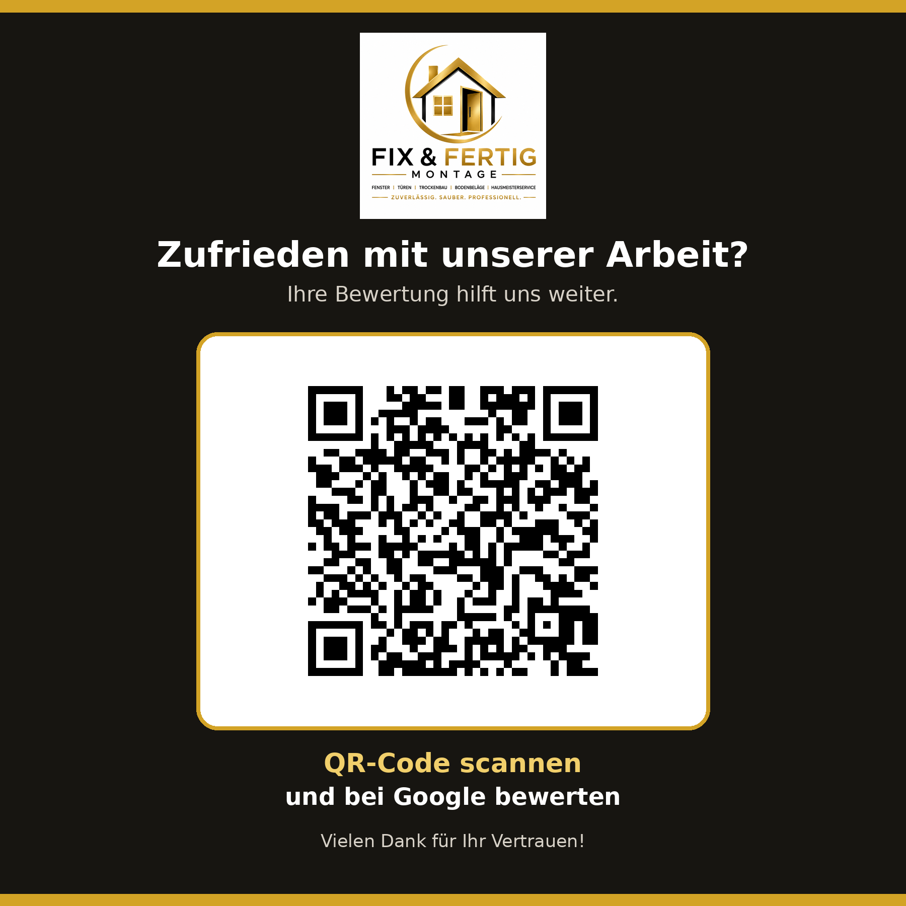 QR-Code zur Google-Bewertung von Fix & Fertig Montagen